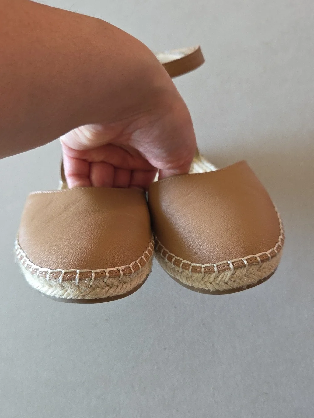 Eileen Fisher Tan Lala Leather Ankle-Strap Espadrille Vacay Summer Travel Size 7